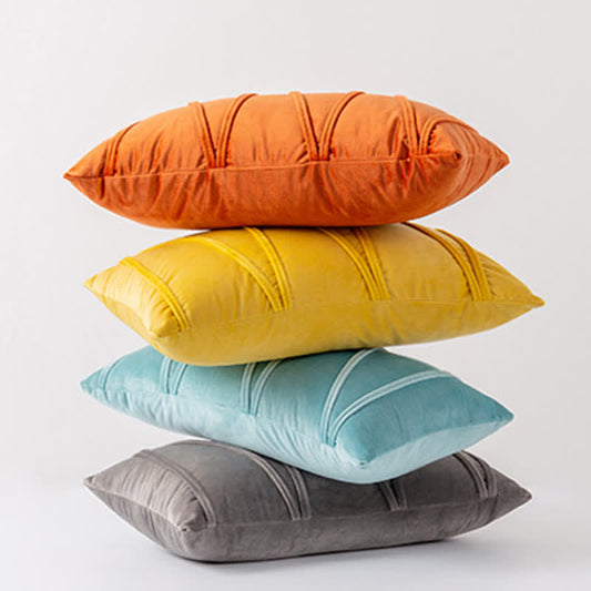 Stripe Pattern Decorative Pillowcase | Premium Soft Velvet | Available in Multiple Sizes