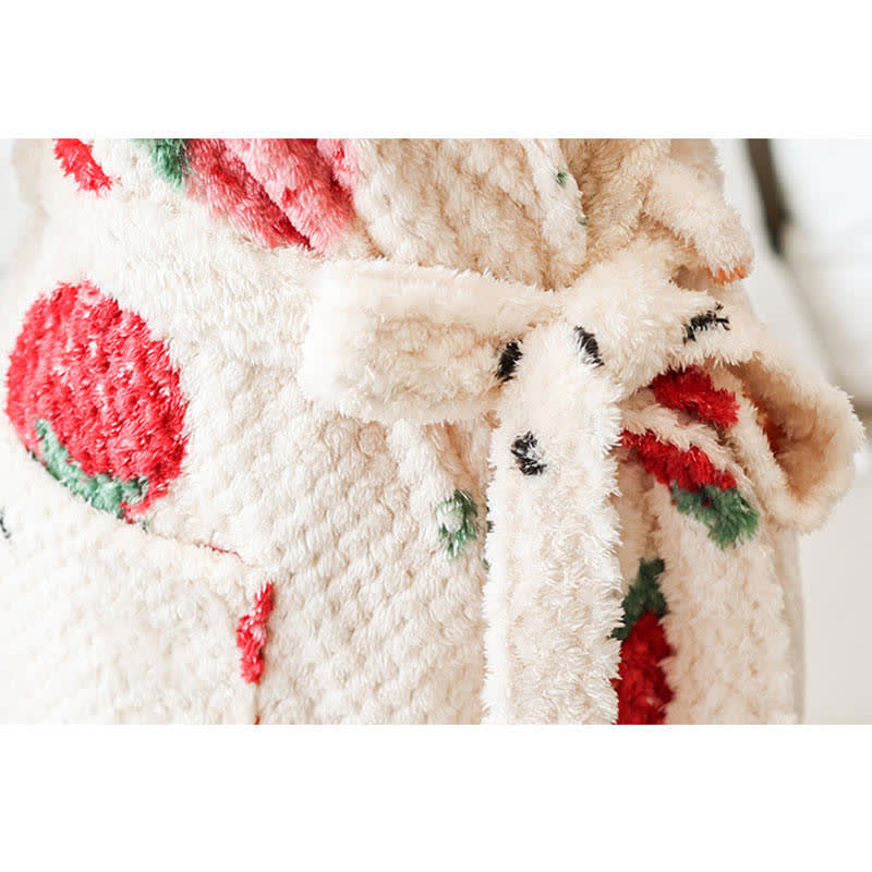 Fruit Print Bathrobe | Soft Polyester | Breathable & Comfortable