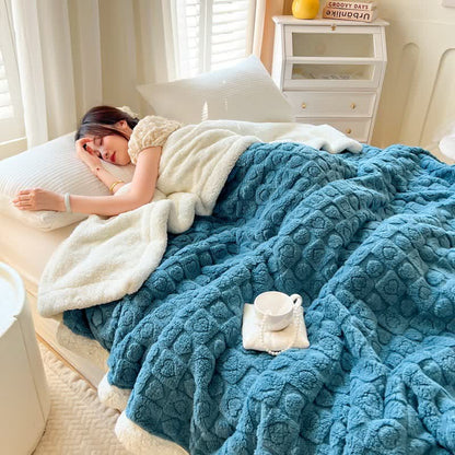 Love Print Sherpa Fleece Blanket | Premium Softness | Full & Queen Sizes