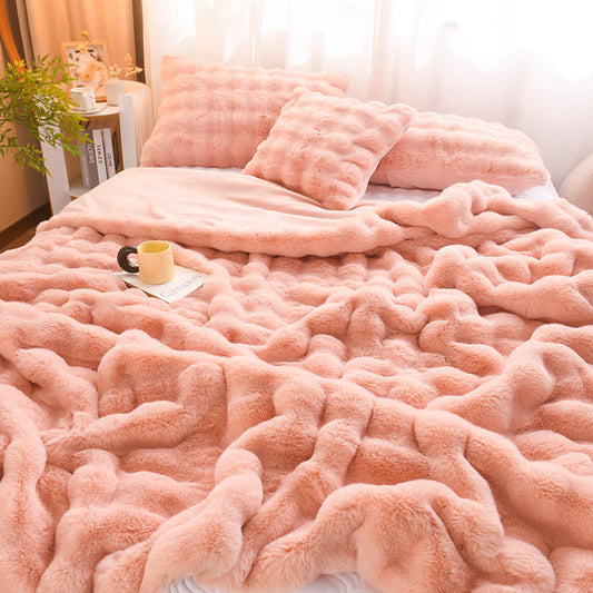 Velvet Throw Blanket | Thick & Soft | Full/Queen Size