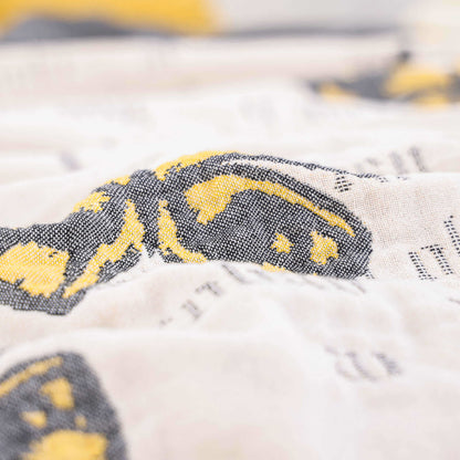 King Size Cotton Jacquard Quilt | Butterfly Print
