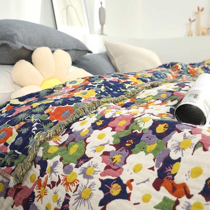 Rustic Flower Reversible Quilt | 100% Organic Cotton | Full/Queen Size