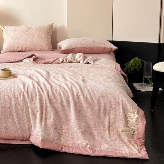 Jacquard Daisy Bedding Set | Cotton Gauze | 4 Pieces