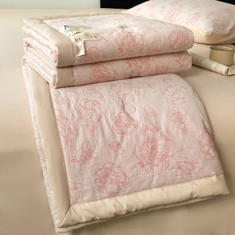Cotton Gauze Bedding Set | 100% Organic Cotton | 4-Piece Full/Queen