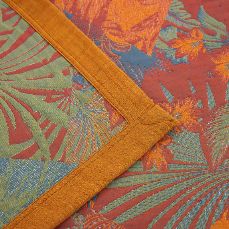 Cotton Gauze Quilt | Organic Cotton | Summer Leaf Pattern