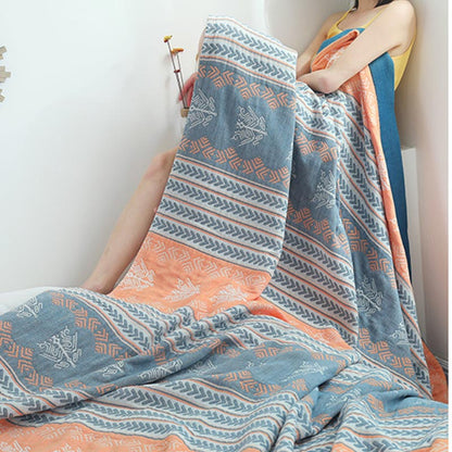 Reversible Cotton Quilt | Wheat Ear Texture | Full/Queen Size