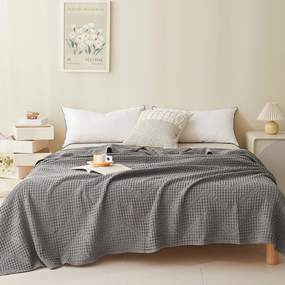 Organic Cotton Waffle Quilt | Eco-Friendly & Moisture Absorbent | Full/Queen Size