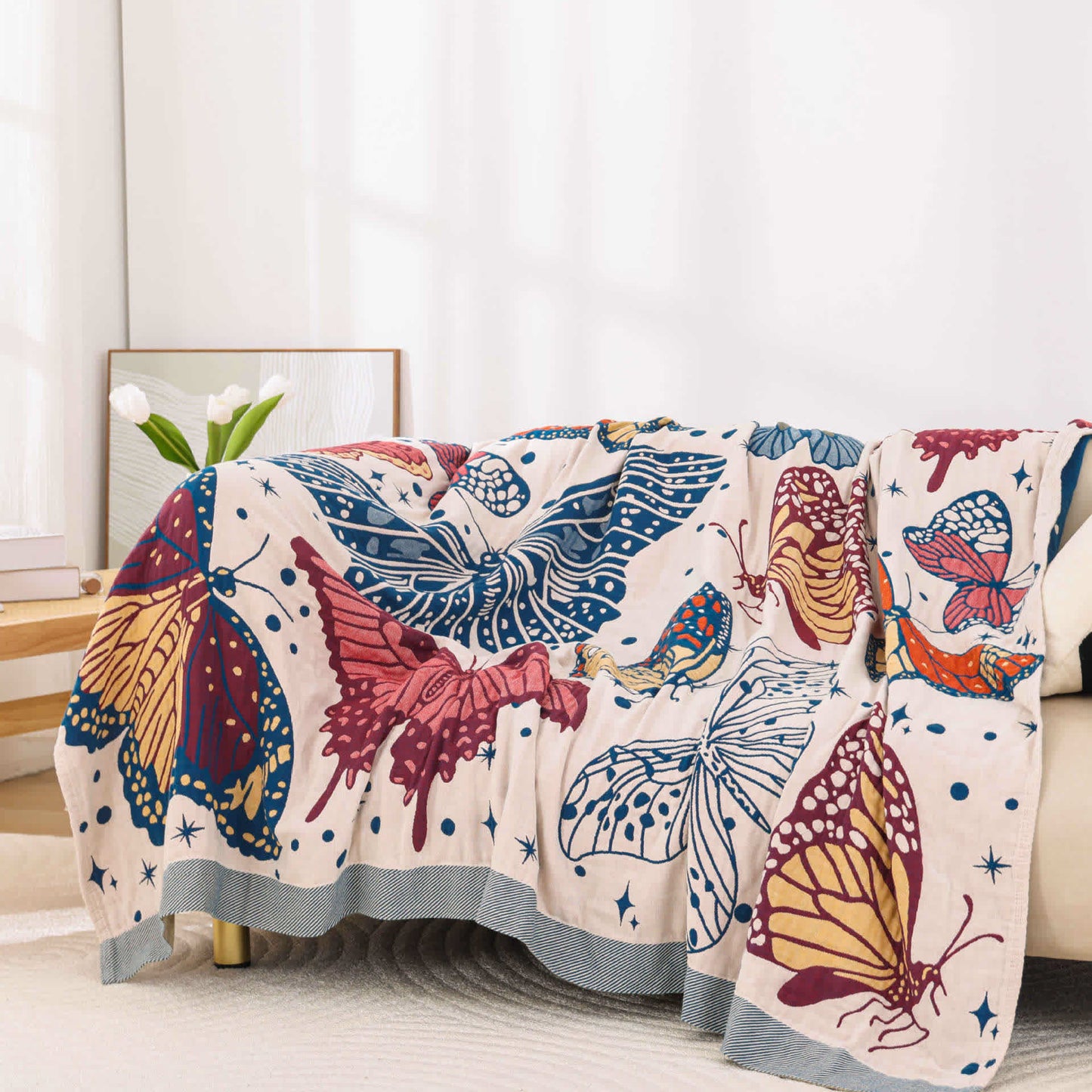 Butterfly Quilt | 100% Cotton Gauze | Queen Size