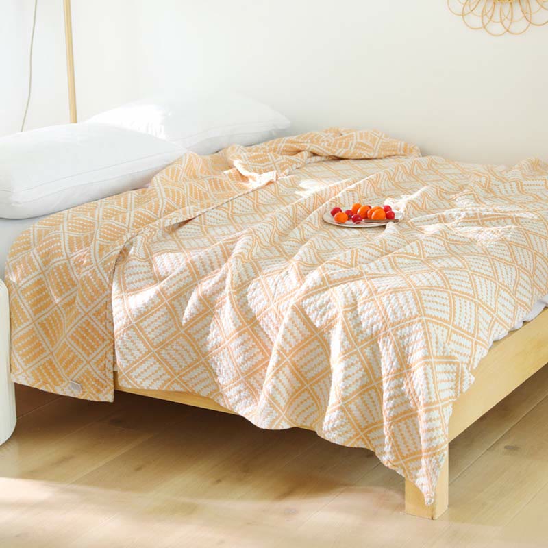 Plaid Quilt | 100% Organic Cotton | Lightweight Reversible Design