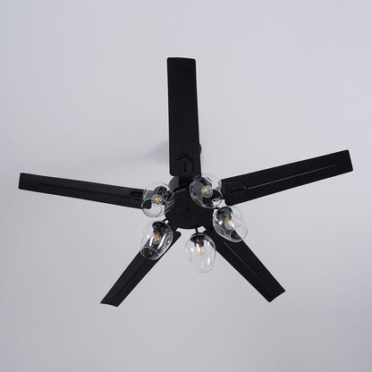 Ceiling Fan Light | Black Metal | 42/48/52 inch