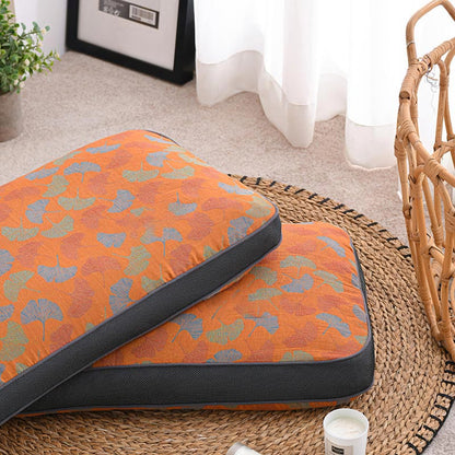 Buckwheat Pillow | Eco-Friendly Cotton Ginkgo Leaf Case | Small 14" x 21"