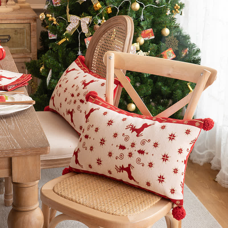 Christmas Tree Tassel Table Runner | Polyester | 14" x 55" to 14" x 118" Options