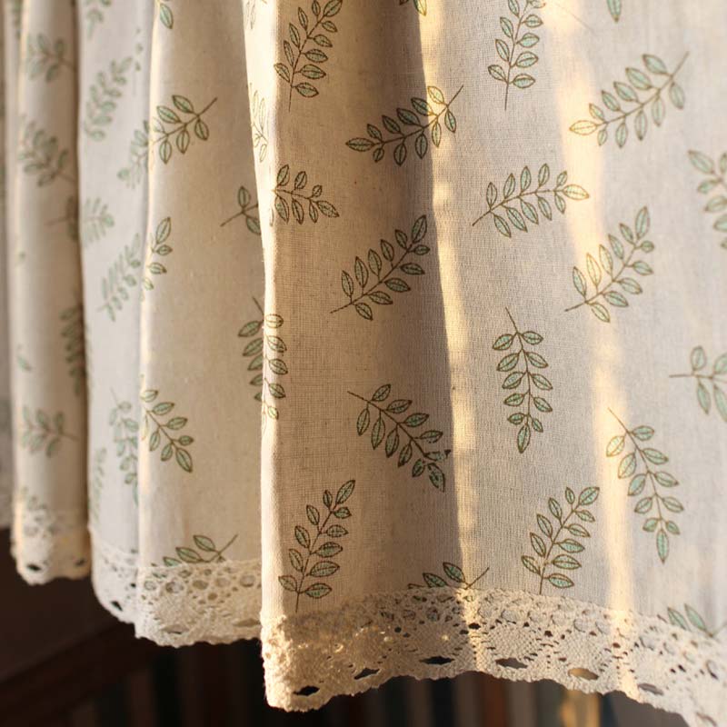 Cotton Linen Cabinet Curtain | Easy Install Rod Pocket | Machine Washable