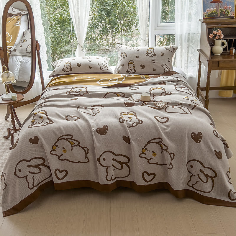 Rabbit Quilt | 100% Organic Cotton | Full Size 59"x79"
