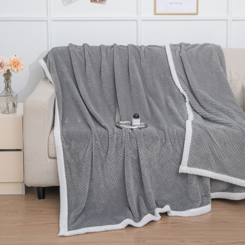 Reversible Fleece Blanket | Soft Polyester | Full Size 71" x 79"