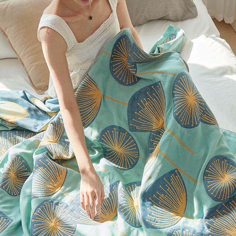 Dandelion Print Quilt | 100% Organic Cotton | King Size