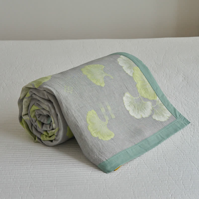 Ginkgo Leaf Quilt | 100% Organic Cotton | Full, Queen, King Sizes
