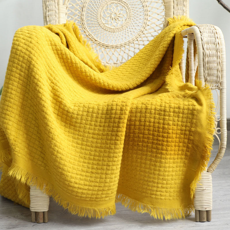 Cozy Solid Color Blanket | Soft Acrylic Fiber | 127cm x 152cm