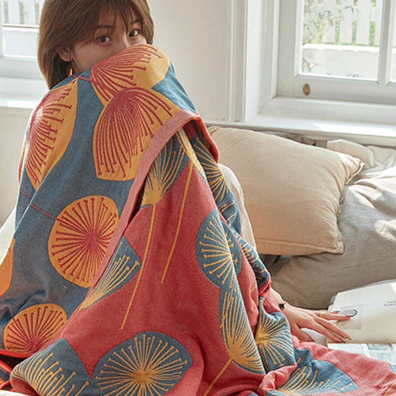 Dandelion Print Quilt | 100% Organic Cotton | King Size