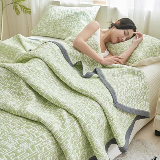 Modern Cotton Gauze Quilt Set | Hypoallergenic & Eco-Friendly | Full/Queen Size Options