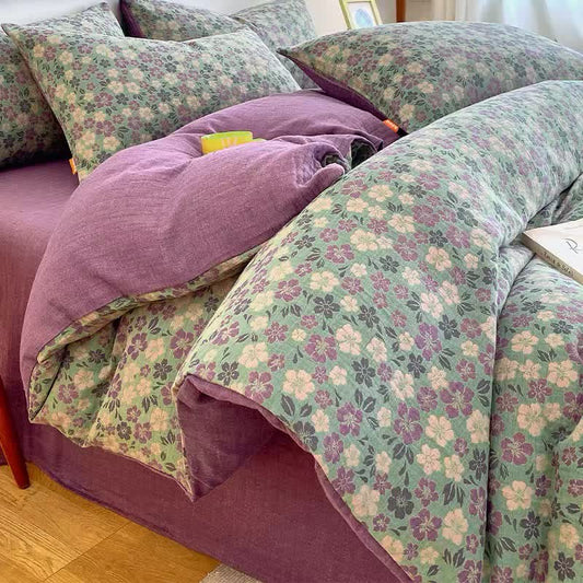 Floral Bedding Set | 100% Organic Cotton | Queen Size