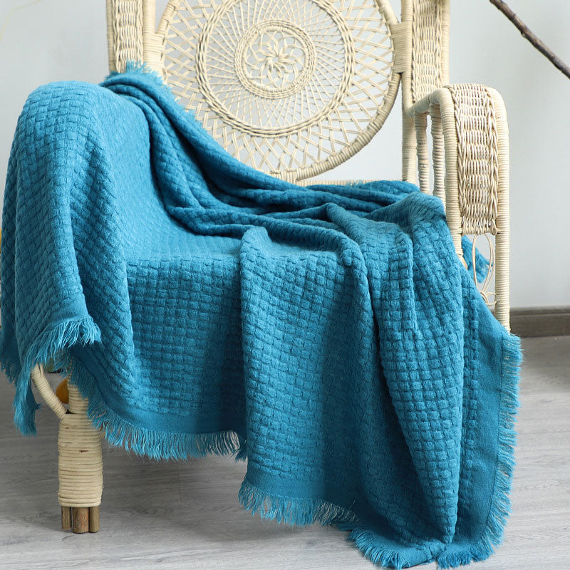 Cozy Solid Color Blanket | Soft Acrylic Fiber | 127cm x 152cm