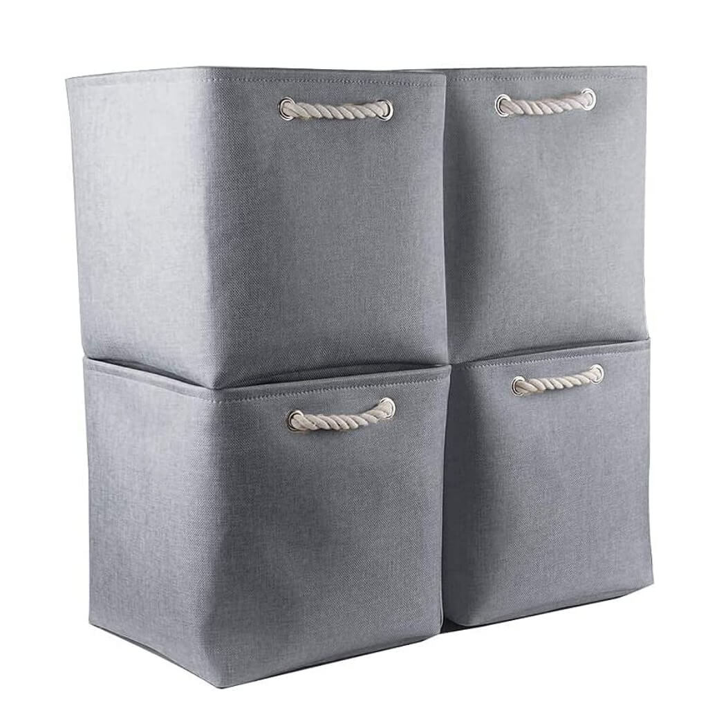 Storage Box | High-Quality Linen & Non-Woven Fabric | 28x28x28cm