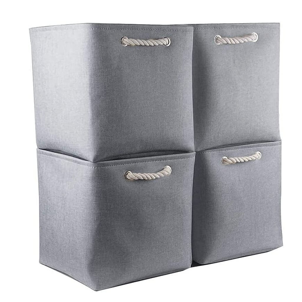 Fabric Storage Baskets | Set of 3 | 30cm Cube