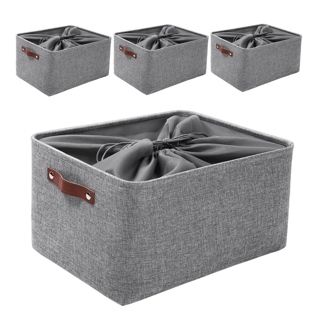 Storage Basket | Eco-Friendly Canvas & EVA | Grey, Multiple Sizes
