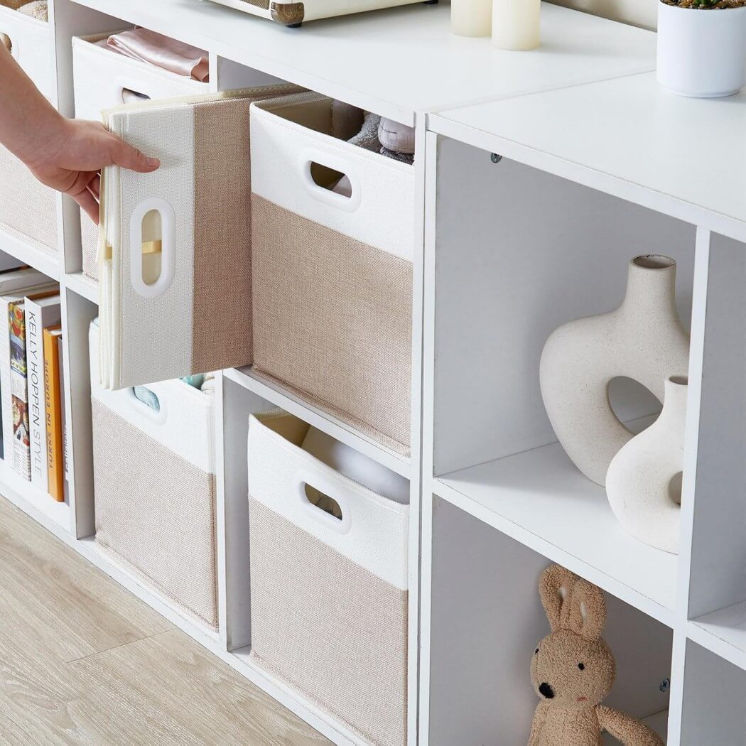 Storage Cube Box | Antibacterial Cationic Fabric | Light Khaki