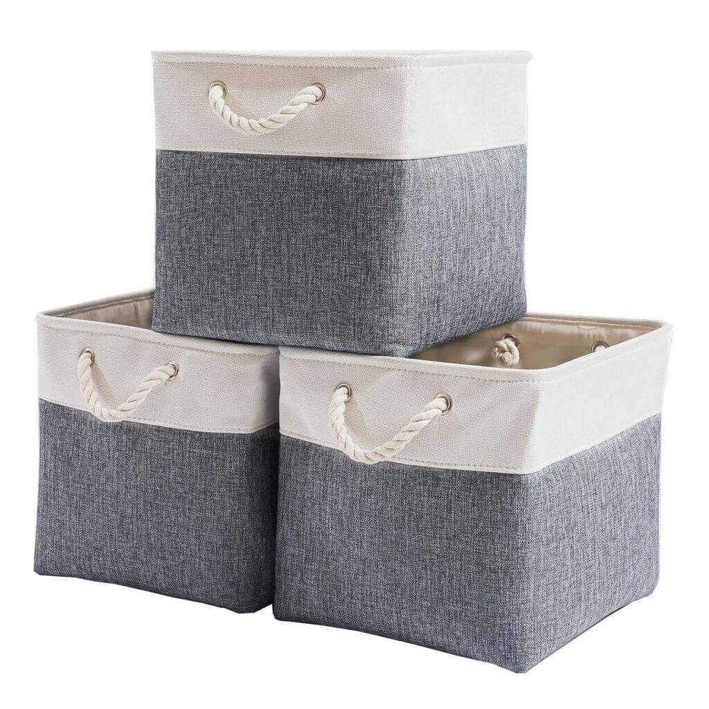 Storage Boxes | Canvas & EVA | Large 41.6L, 13"x15"x13"