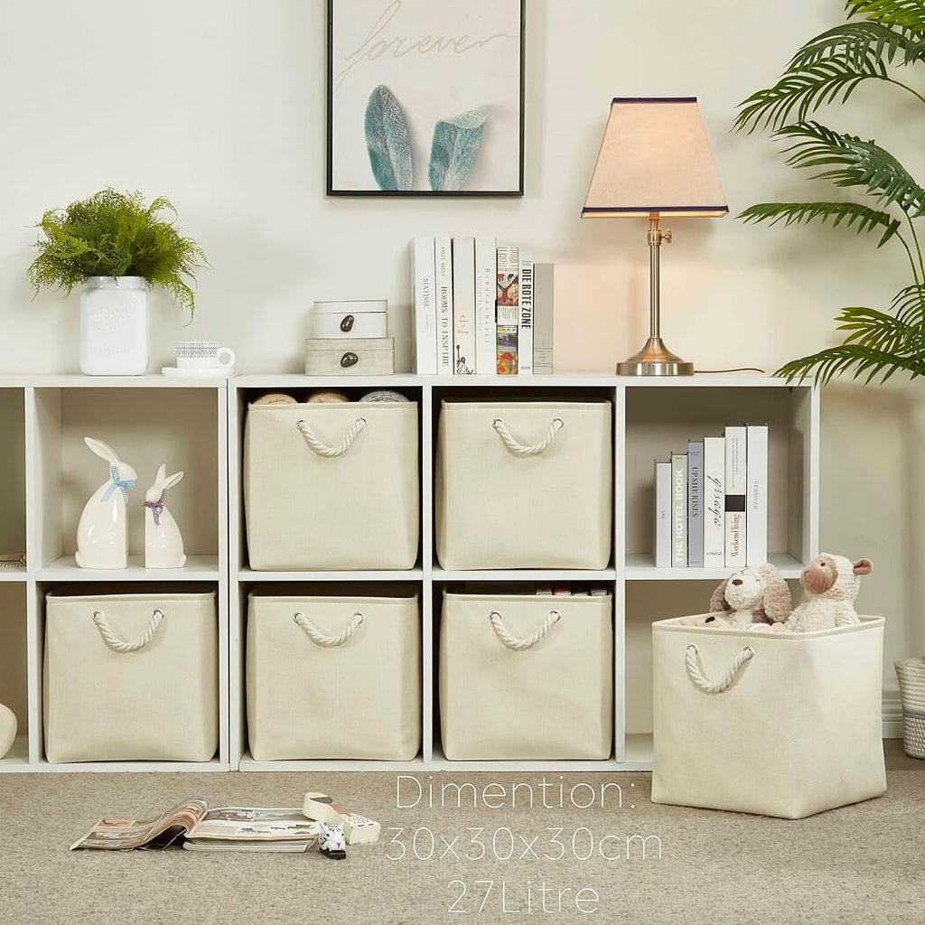 Fabric Storage Baskets | Set of 3 | 30cm Cube