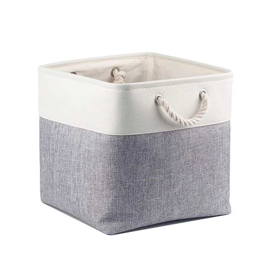 Square Storage Box | EVA Material | Grey & White | 28cm