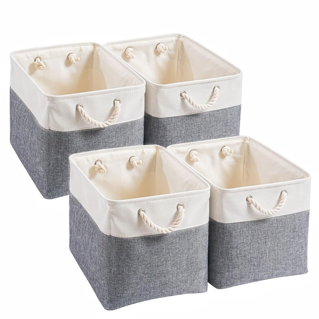 Storage Boxes | Canvas & EVA | Large 41.6L, 13"x15"x13"