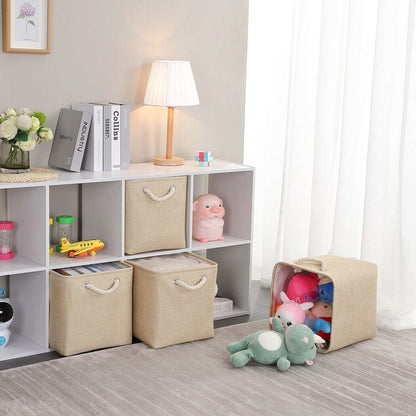 Canvas Storage Boxes | Beige | Set of 3