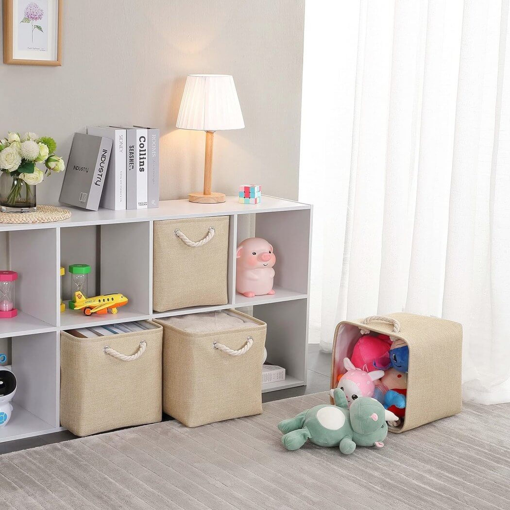Storage Boxes | Canvas & EVA | Large 41.6L, 13"x15"x13"