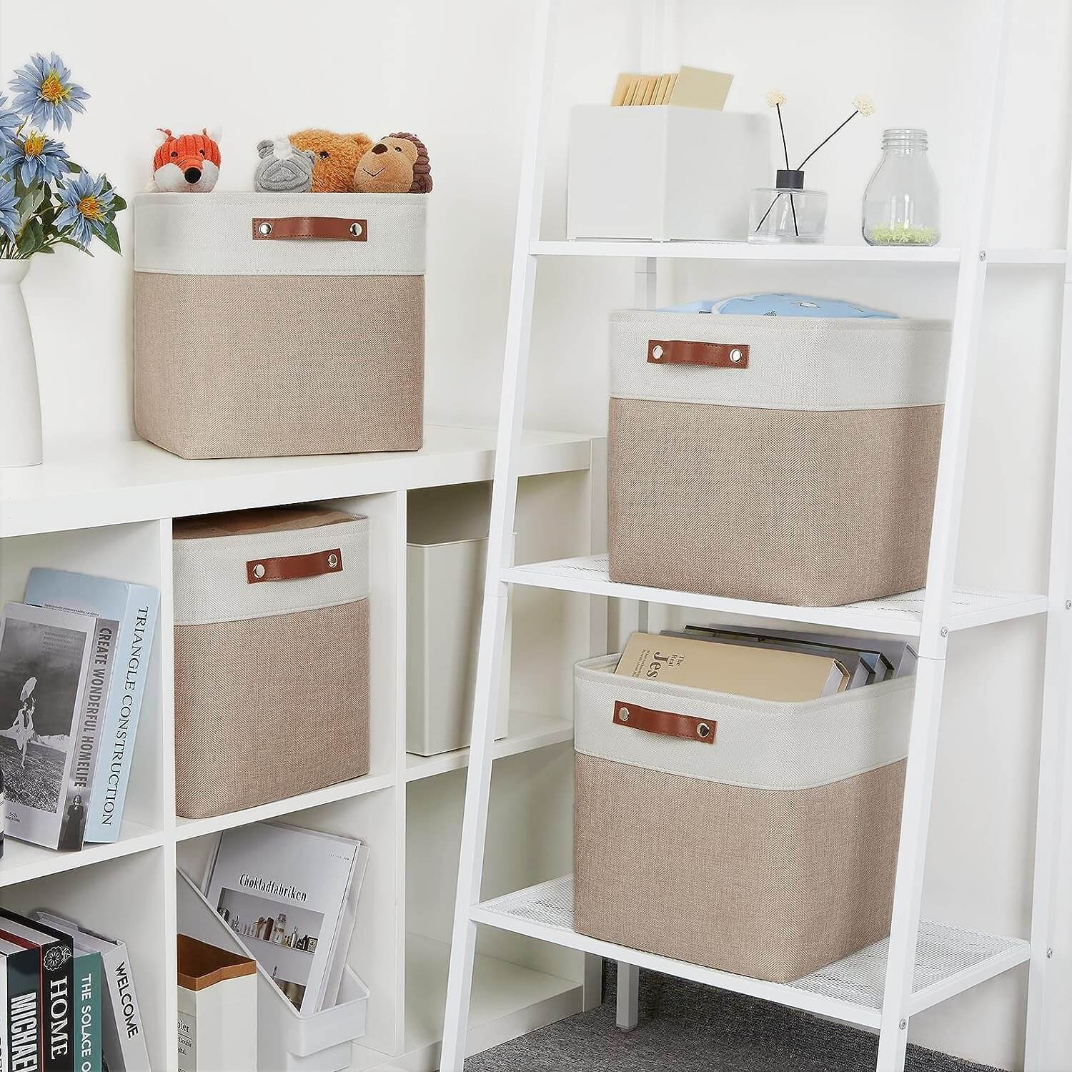 Storage Boxes | Canvas & EVA | Large 41.6L, 13"x15"x13"