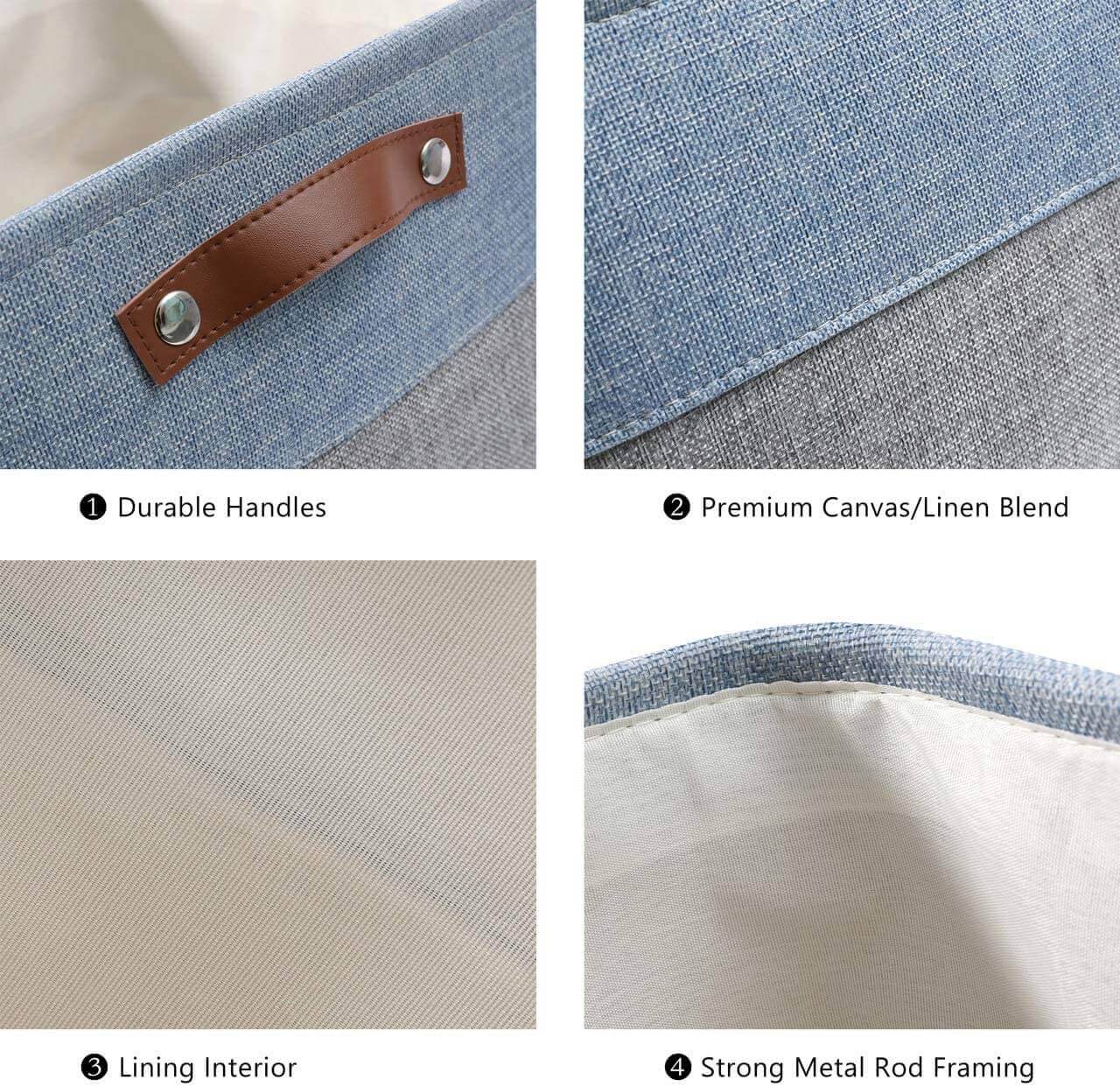 Canvas Storage Cube Box | High-Quality Fabric | 3 Pack