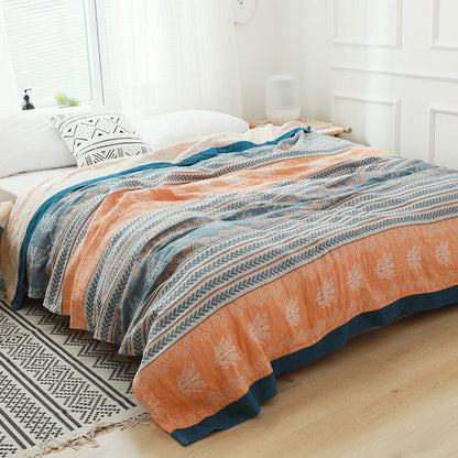 Reversible Cotton Quilt | Wheat Ear Texture | Full/Queen Size