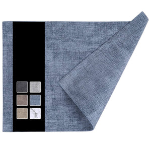 Faux Leather Placemats Set | Waterproof & Heat Resistant | Blue