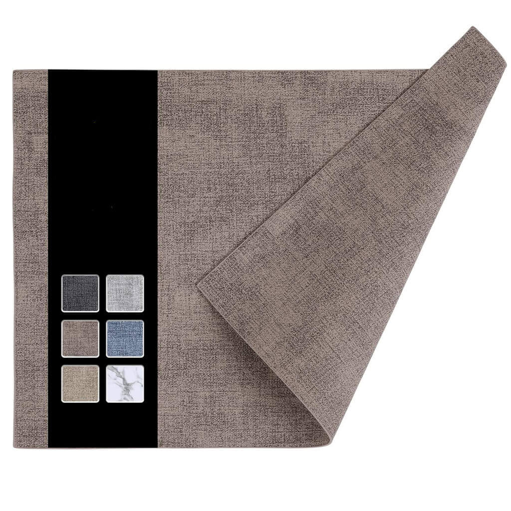 Faux Leather Placemats | Waterproof & Heat Resistant | Brown, 4-Pack