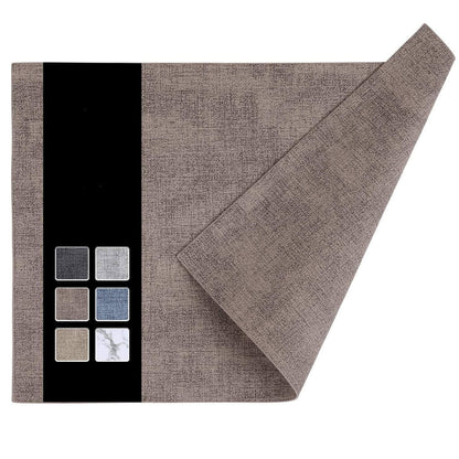 Faux Leather Placemats | Waterproof & Heat Resistant | Brown, 4-Pack