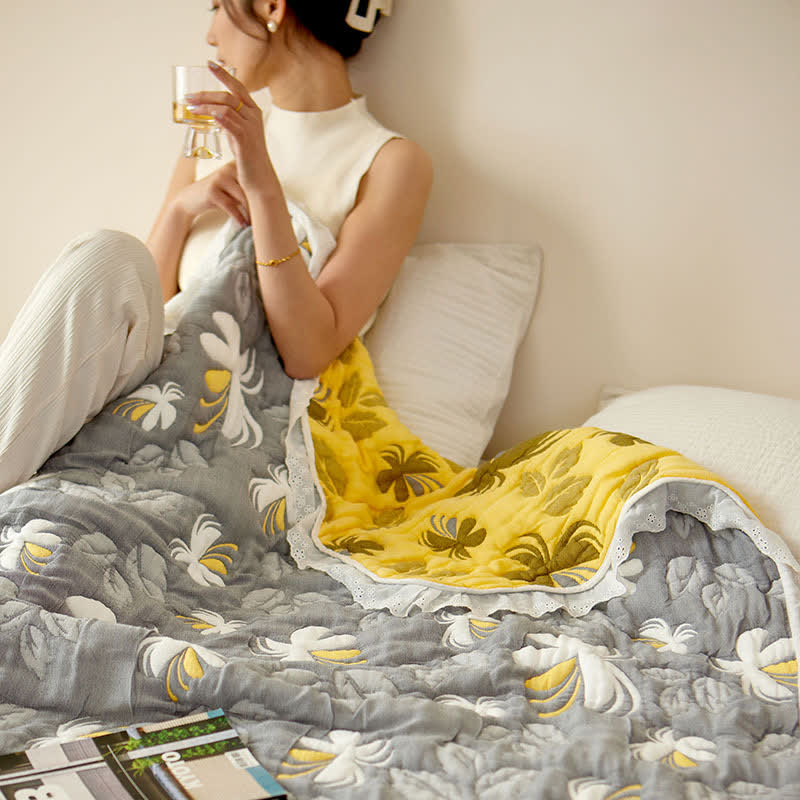 Floral Quilt | Bamboo Fiber | Full/Queen Size