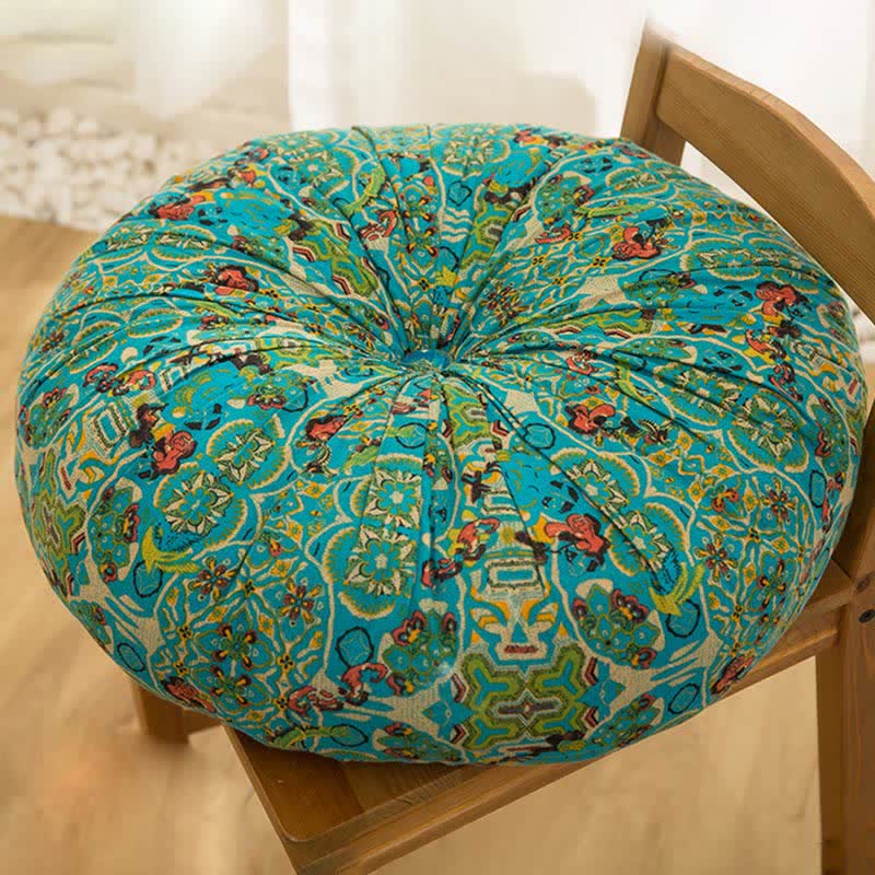 Bohemian Floor Cushion | Cotton & Polypropylene | Square 16" or Round 21"