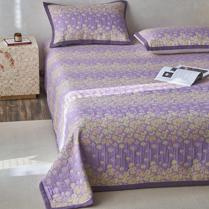 Rustic Floral Quilt | 100% Organic Cotton | Purple | Full/Queen/King Options