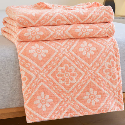 Cotton Gauze Jacquard Quilt | 100% Organic Cotton | Full/Queen Size