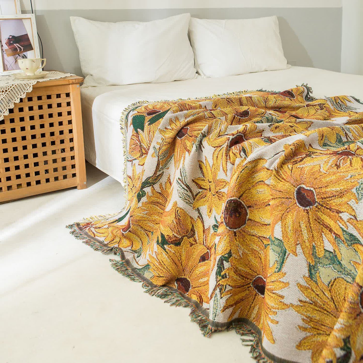 Sunflower Tapestry Blanket | Polycotton | Multiple Sizes