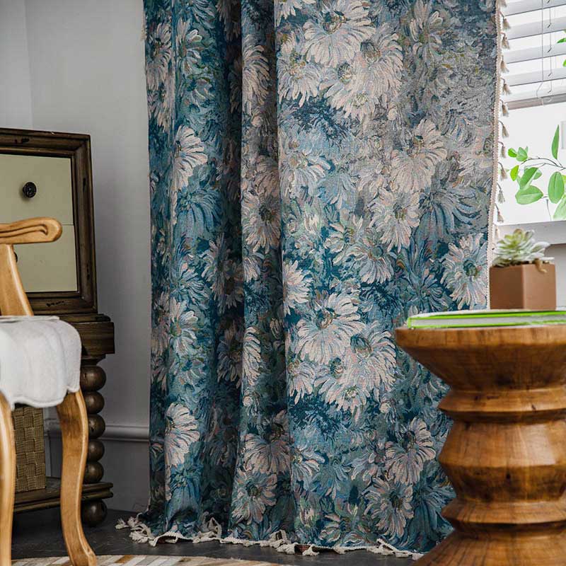 Boho Tassel Curtain | Cotton Blend | Semi-Blackout