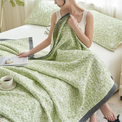 Modern Cotton Gauze Quilt Set | Hypoallergenic & Eco-Friendly | Full/Queen Size Options