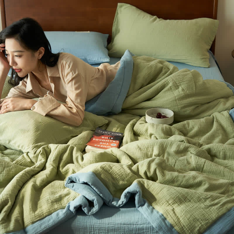 Double Layer Gauze Bedding Set | 100% Organic Cotton | Full & Queen Sizes